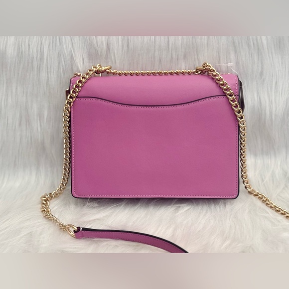 Coach Klare Crossbody Bag In Signature Canvas Color: Im/Tan/Fuschia - Picture 6 of 13